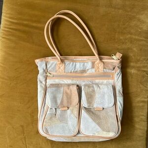 Vintage patchwork leather purse/ wallet combo